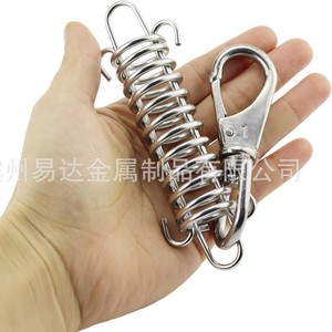 สปริงโช้คอัพสแตนเลสสำหรับสุนัข Eda พร้อมคลิปตาไก่แบบหมุนได้สำหรับสายจูง ทนทาน ใช้งานได้ทั่วไป - Product Image 5