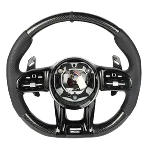 Custom Alcantar carbon fiber steering wheel fit For Mercedes Benz W176 W246 W231 W172 W218 W166 W63