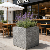 Jardinières Métalliques Sur Mesure Grandes en Acier Galvanisé pour Fleurs, Idéales pour la Maison, l'Hôtel, le Jardin, la Rue, l'Extérieur – Écologiques et Résistantes à la Chaleur (Transfert de Chaleur)