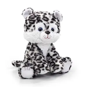 Cute Soft Stuffed Animals 20CM Plush Toy Tiger /Snow Leopard/ Rhino/Elephant Logo Custom Plush Toys