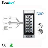 Clavier de contrôle d'accès EM autonome IP66 en métal anti-vandalisme, compatible WG, OEM disponible pour les projets commerciaux de portails et de portes