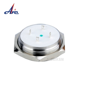 مفتاح زر ضغط IP67 IK10 2A مطلي بالنيكل النحاس/الفولاذ المقاوم للصدأ 30 ، محطة دبوس لحظية - Product Image 4