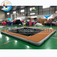 Piscines gonflables géantes en tissu Drop Stitch, piscine flottante gonflable, piscine de mer gonflable pour yachts et bateaux