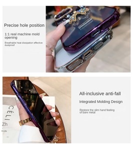Nueva Funda Protectora de Lujo Hecha a Mano con Espejo y Diamantes de Imitación de Cristal Brillante para iPhone 16 17 13 14 15 Pro Max - Product Image 4