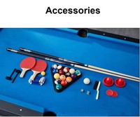 Table de Jeu Multi-Fonctions 4-en-1 Billard Américain et Snooker 7 Pieds, Air Hockey et Ping-Pong, Vente Chaude en Gros