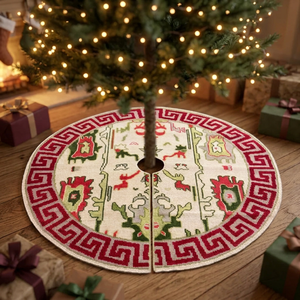 Tapis rond multicolore en pure laine fait main, noué à la main, 5 pieds, pour la maison, le bureau, l'hôtel, la décoration commerciale et pour enfants - Product Image 1