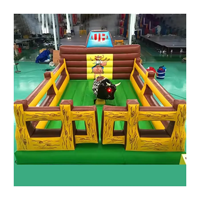 Simulateur de rodéo mécanique Bull Ride jeu stimulant videur gonflable rodéo mécanique taureau Combo équitation pour enfants et adultes