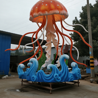 Meilleure vente réaliste en résine animatronique en forme de méduse intérieur Aquarium maison thème océan aquarium décor aventure parc école