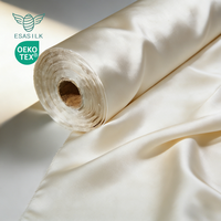 Tissu en soie de mûrier pure Oeko-Tex Standard 100, charmeuse 19 mm, naturel, respirant, pour robes de mariée, vêtements de nuit et literie pour filles