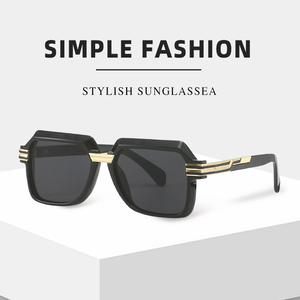 Gafas de Sol Retro Clásicas con Marco Irregular para Hombre y Mujer, Estilo Europeo y Americano, Patillas Metálicas, Modernas y a la Moda - Product Image 2