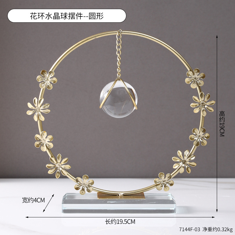 Garland crystal ball ornament--round shape