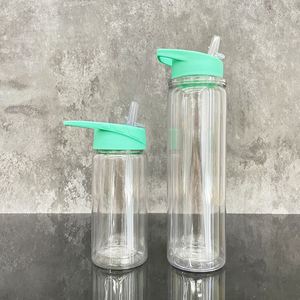 Nuevo Vaso Acrílico Reutilizable e Irrompible de 10oz para Viajes y Deportes al Aire Libre con Asa, Vaso de Plástico de Doble Pared con Efecto Globo de Nieve de 15oz - Product Image 4