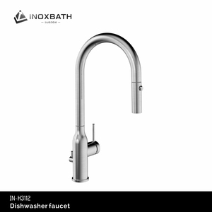 <span class=keywords><strong>Robinet</strong></span> de <span class=keywords><strong>cuisine</strong></span> monocommande en acier inoxydable 304, chaud/froid, à arc haute, à poser sur comptoir, design classique et moderne, rotation à 360 degrés, cartouche céramique - Product Image 3
