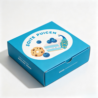 Boîtes à biscuits en papier recyclables de qualité alimentaire avec motif personnalisé, emballage cadeau pour macarons et desserts de boulangerie, boîte cadeau pour envoi postal