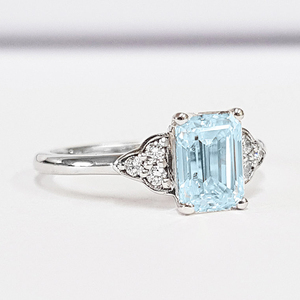 Anillo de Plata de Ley S925 con Aguamarina para Mujer, Joyería Fina - Product Image 3