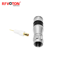 Suministro de fábrica Tipo F Macho MACHO RG11 RG 11 Conector Conectores coaxiales RF impermeables de alta calidad en stock