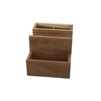 Présentoir à brochures en bois de pin 6 x 9 pouces, support pour brochures, dépliants, livrets, menus, cartes postales, multi-usages