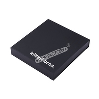 Boîte personnalisée noire mate de qualité supérieure avec fermeture magnétique, boîte d'expédition noire petite avec logo, boîtes cadeaux
