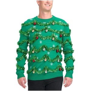 Maglione Natalizio Personalizzato OEM & ODM, Abbigliamento Jacquard a Maniche Lunghe, Maglieria Invernale Unisex, Maglione Natalizio Divertente - Product Image 1