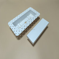 Grille de ventilation murale encastrée moderne 4x10, en métal blanc, pour montage dans les cloisons sèches, pour la ventilation CVC