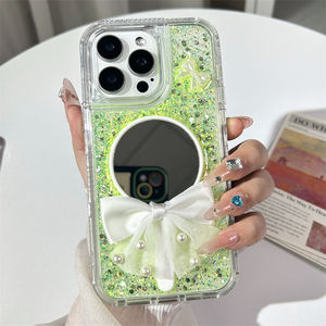 Offre Spéciale Epoxy Sparkle Bling Bowknot pour les filles Triple <span class=keywords><strong>protection</strong></span> 360 coque de téléphone pour MOTO G86 G56 - Product Image 4