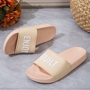 Happyslide diseñador personalizado <span class=keywords><strong>piel</strong></span> rosa Slider diapositivas nueva llegada bajo MOQ goma mujer Hotel casa zapatilla <span class=keywords><strong>sandalias</strong></span> hombres señoras - Product Image 4