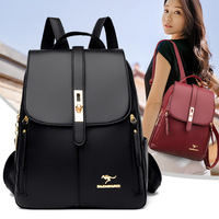 Sac à Dos Femme en Cuir Imperméable de Haute Qualité, Sacs à Bandoulière de Voyage pour Adolescentes, Grande Capacité pour l'École