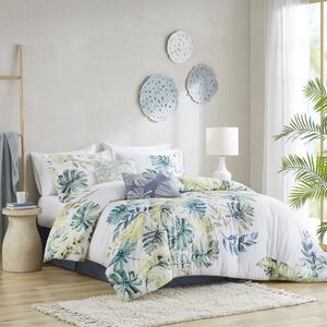 DB Floral Solid Striped 6-Piece Queen <b>Comforter</b> <b>Set</b> Woven Cotton Printed Floral Solid Striped Polyester PVC Home Hospital Hotel - Product Image 1