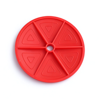 Plateforme tournante en plastique moulé par injection sur mesure avec surface rainurée circulaire et inserts métalliques