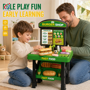 Table de cuisine Chengji pour enfants, jouet éducatif créatif, jeu de rôle, simulation de <span class=keywords><strong>restaurant</strong></span> de hamburgers, table de restauration rapide pour enfants - Product Image 2