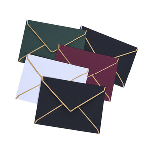 Customizable Self-Adhesive Western-Style Glue Envelope with Hot Stamping Border for Cross-Border Gift Cards