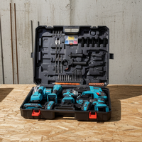 Kit combiné d'outils électriques sans fil 18V Double Switch Crown, perceuse sans fil, kit de 6 pièces avec accessoires, tournevis sans fil 20V