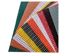 Filet de sécurité en maille polyester anti-poussière enduit de PVC pour échafaudage, directement de l'usine, personnalisable pour la construction