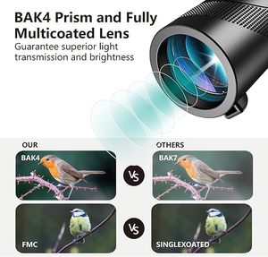 Kính thiên văn chuyên nghiệp cầm tay 80x100 độ nét cao cầm tay Kính thiên văn một mắt siêu nhỏ Zoom cắm trại săn bắn kính thiên văn - Product Image 3