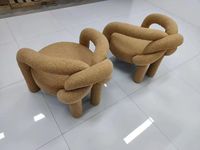 Nordischer Luxus-Stoffsessel mit Liegefunktion, Moderner Akzent-Sofa für Zuhause, Büro, Wohnzimmer, Esszimmer, Konvertierbarer Sessel für Villen