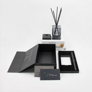 折叠磁性盒精油香水瓶硬盒豪华包装小型企业花式盒带蝴蝶结泡沫插件 - Product Image 2