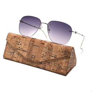 <span class=keywords><strong>2025</strong></span> 남성 프레임리스 금속 선글라스 그라데이션 녹색 렌즈 음영 남성 여성을위한 사용자 정의 하이 엔드 무테 선글라스 - Product Image 3