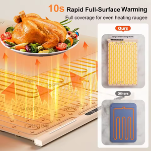Tapis chauffant électrique pliable en silicone pour cuisine, flexible, pour garder les aliments au chaud, plaque chauffante enroulable pour aliments - Product Image 5