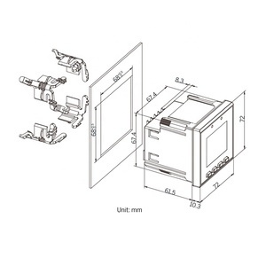 CET PMC-D721MD Lcd ekran 0-1000v Dc voltaj 0.5 <span class=keywords><strong>kwh</strong></span> doğruluk Dc Inverter için Medidor Dc akıllı enerji <span class=keywords><strong>kwh</strong></span> metre Rs485 - Product Image 6
