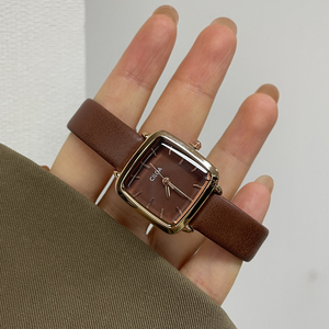 Montre marron CILOA pour femme, cadeau de luxe carré, nouvelle mode 2026, petite et raffinée, marque authentique, montre à quartz étanche - Product Image 2