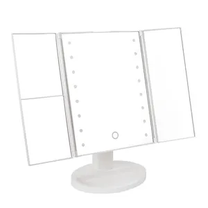 BX best seller specchio LED a 3 pieghe specchio cosmetico a led per bagno