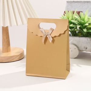 Solid White Cardboard Tote Bag with Bow Design Large Capacity and Customizable Logo Print for Promotional Paper <b>Gift</b> Packaging - Product Image 2