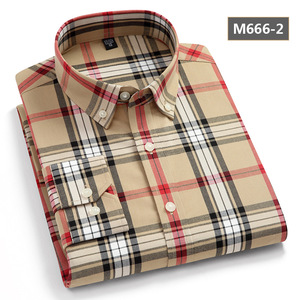 Nuova Camicia a Quadri da <span class=keywords><strong>Uomo</strong></span> Autunno 2024 in Puro Cotone a Maniche Lunghe Fashion Casual Slim Fit Giovane Tutta in Cotone a Quadri - Product Image 6