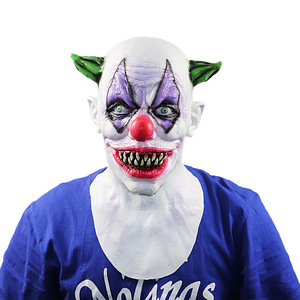 Masque d'<span class=keywords><strong>horreur</strong></span> d'Halloween, accessoires de fête sur le thème des films d'<span class=keywords><strong>horreur</strong></span>, accessoires amusants, diable, zombie, cornes vertes, clown, couvre-chef - Product Image 6