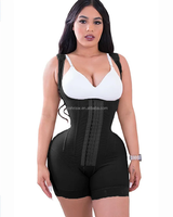 Body sculptant à double compression élevée avec contrôle abdominal, fermeture à agrafes et réglable