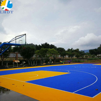 Professionelle Basketballplatz-Fliesen - Ineinandergreifende Sportböden für Pickleball-Plätze im Hinterhof