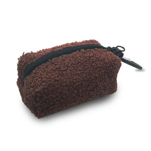 Bolsa de Almacenamiento para Excrementos de Mascotas, Color Café, Lana de Cordero, 10x5.5x4.5cm, con Mosquetón para Desechos de Perros - Product Image 3