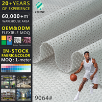 Tissu maille œil-de-perdrix 75D à petits trous, 100 % polyester tricoté chaîne 100 g/m², séchage rapide et respirant pour vêtements de sport et sublimation de t-shirts