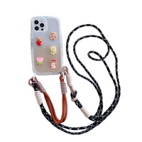 Lanière en polyester multicolore avec logo personnalisable, longue sangle bandoulière de haute qualité avec boucles en alliage et étiquettes tendance