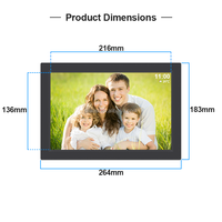 Pros Touch 10.1 ''WIFI cadre photo numérique HD IPS écran tactile cadres photo numériques intelligents rotation automatique Photos vidéos Frameo App
